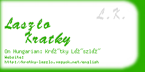 laszlo kratky business card